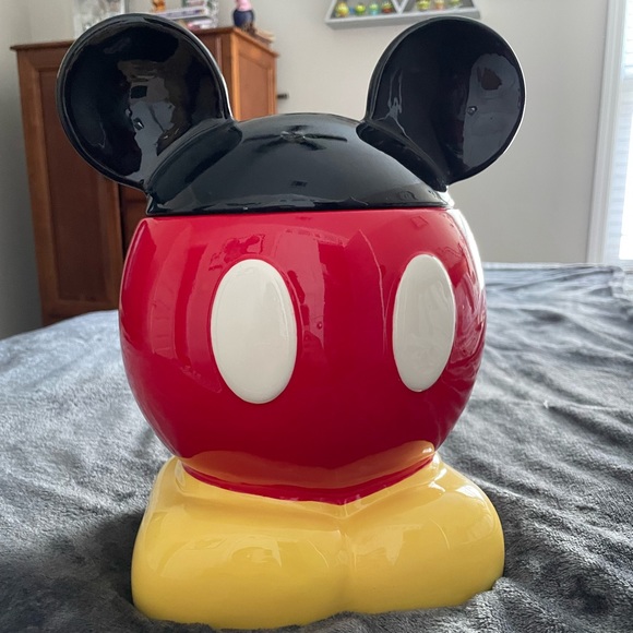 SOLD - Mickey Mouse Fancy Pants Ceramic Cookie Jar Large Disney World 11" Tall - Picture 1 of 4